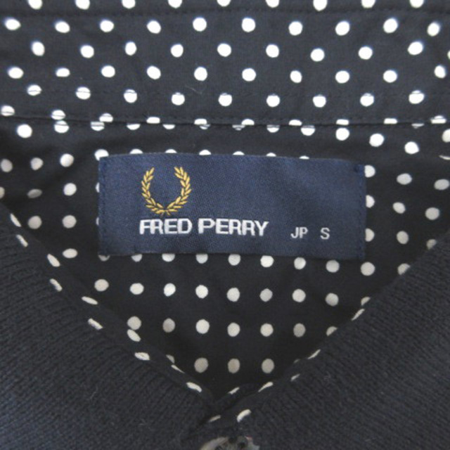 FRED PERRY(フレッドペリー)のフレッドペリー シャツ 半袖 鹿の子 切替 ドット ネイビー S 230214E メンズのトップス(シャツ)の商品写真