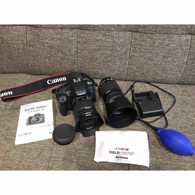 公式の Canon 一眼レフ ダブルレンズ 8000D(W) EOS キヤノン Canon