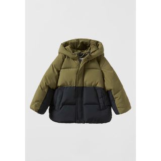 ザラキッズ(ZARA KIDS)のZARA キッズ　ベビー　カラーブロック仕様パフジャケット(ジャケット/コート)