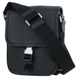 プラダ(PRADA)のプラダ ショルダーバッグ レザー メンズ ブラック 新品同様 158322(ショルダーバッグ)