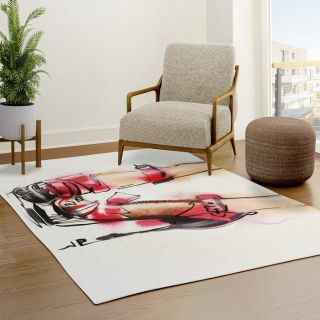 ソサエティシックス(Society6)のラグマット レッドシューズ 約122cm × 約178cm(ラグ)