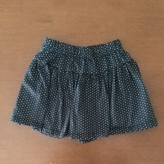 女の子 キュロット スカート 110cm 黒 水玉(スカート)
