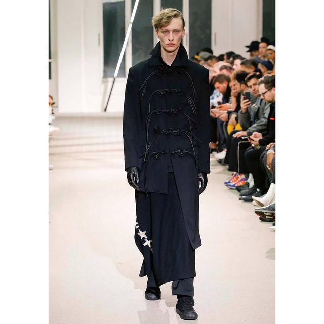 春夏新作 yohji - Yamamoto Yohji yamamoto ワッペン付 ラップパンツ