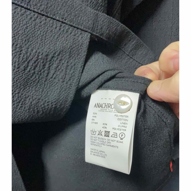 anachronorm(アナクロノーム)の新品 タグ付き anachronorm オープンカラーシャツ 00 ブラック メンズのトップス(シャツ)の商品写真