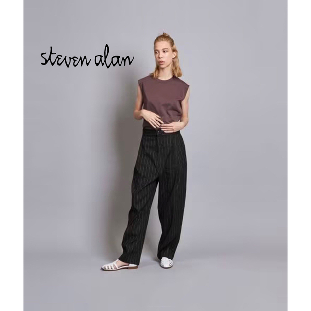 【Steven Alan】STRIPE WIDE TAPERED PANTS