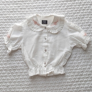 tocoto vintage 2y FlowerEmbroideryblouse(ブラウス)