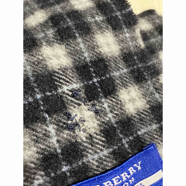 BURBERRY BLUE LABEL(バーバリーブルーレーベル)のバーバリーブルーレーベル カシミヤ　マフラー 難あり レディースのファッション小物(マフラー/ショール)の商品写真