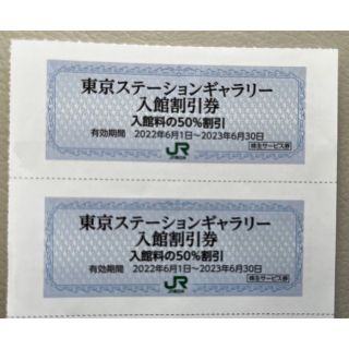 JR東日本鉄道株主優待券　東京ステーションギャラリー　割引券　２枚　入館料50%(美術館/博物館)