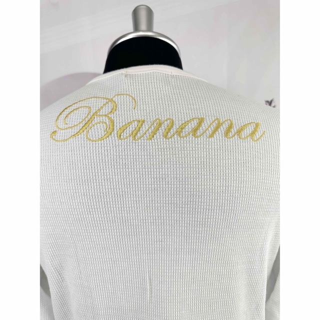 877*7(BANANA SEVEN)(バナナセブン)のメンズTシャツ★長袖Tシャツ★メンズTシャツ★BANANA SEVEN★白T メンズのトップス(Tシャツ/カットソー(七分/長袖))の商品写真