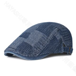 メンズ キャップ 帽子 ハンチング デニム ベレー帽　即納　送料無料(ハンチング/ベレー帽)