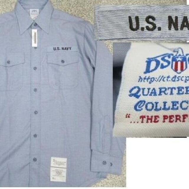 MILITARY(ミリタリー)のUS.NAVY 長袖シャツ USN  シャンブレーシャツ メンズのトップス(Tシャツ/カットソー(七分/長袖))の商品写真