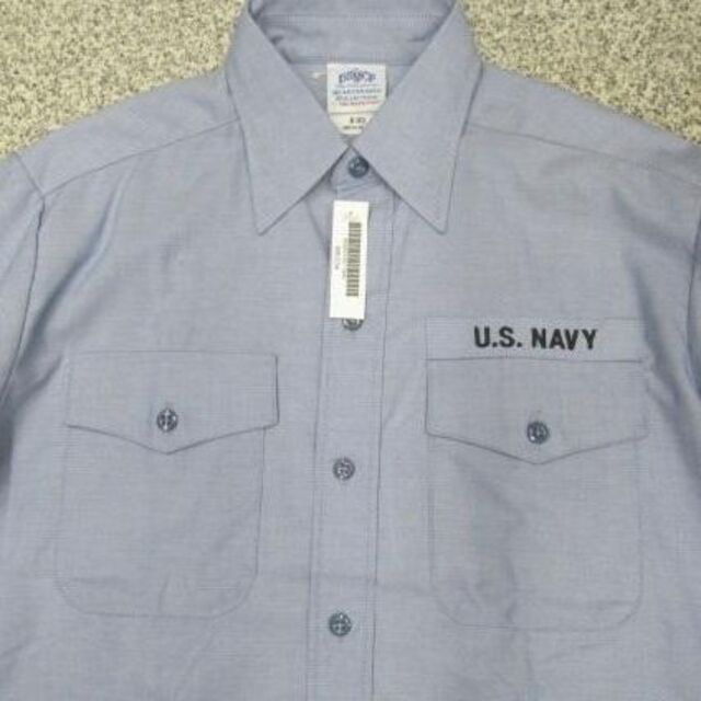 MILITARY(ミリタリー)のUS.NAVY 長袖シャツ USN  シャンブレーシャツ メンズのトップス(Tシャツ/カットソー(七分/長袖))の商品写真