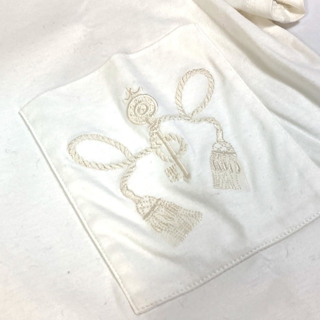 エルメス HERMES 刺繍 アパレル トップス 半袖Ｔシャツ コットン ホワイト