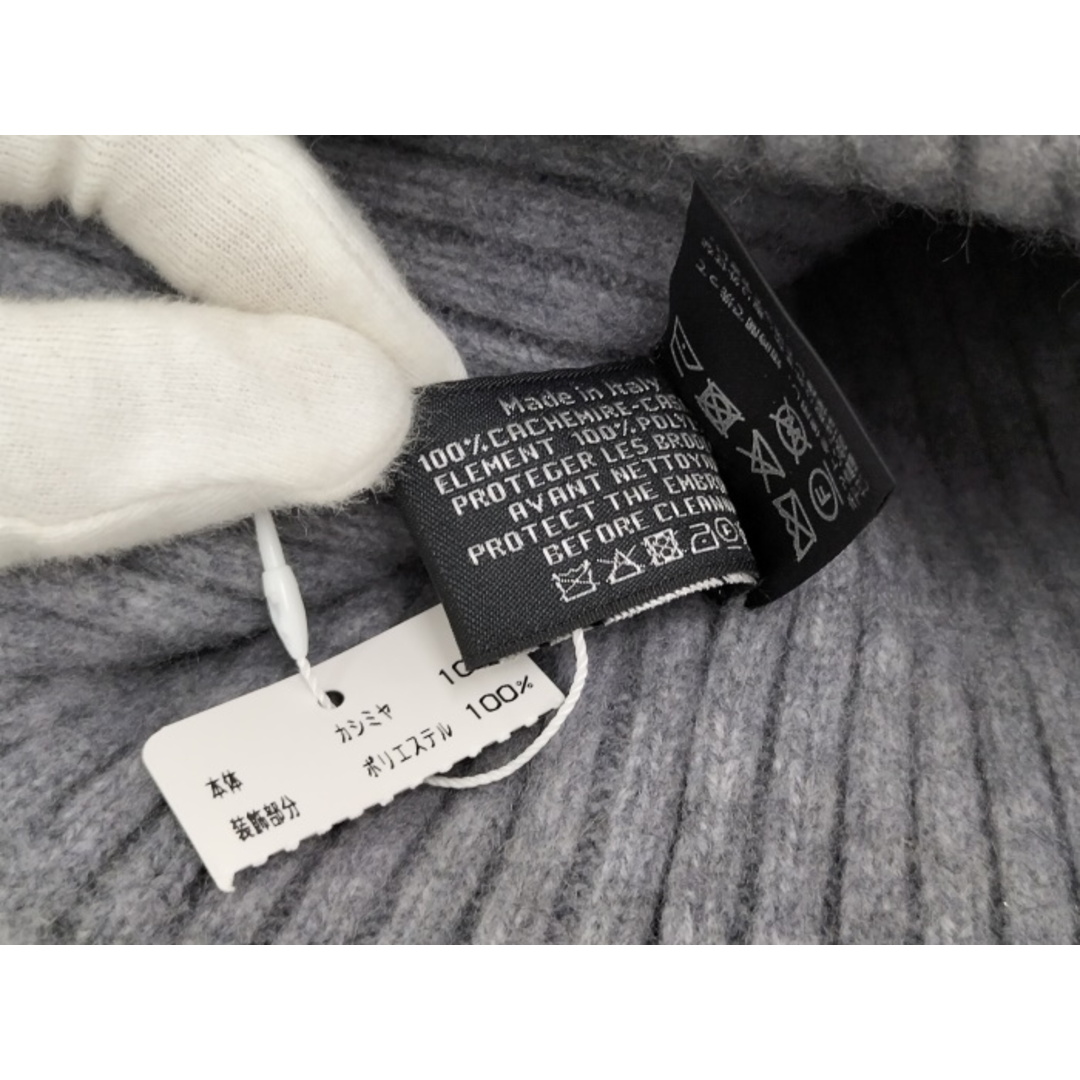 CHANEL - CHANEL ニット帽 帽子 ロゴ カシミア グレー AA8445 CHANEL - CHANEL ニット帽 帽子 ロゴ カシミア グレー AA8445