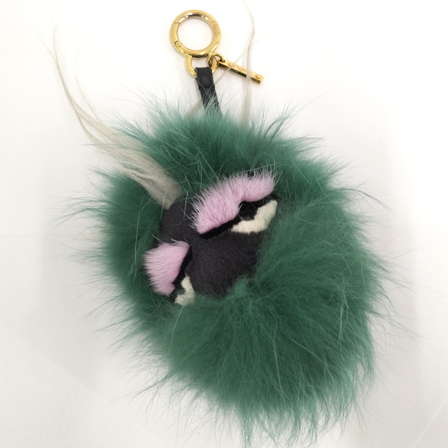 FENDI モンスター チャーム ファー グリーン | フリマアプリ ラクマ