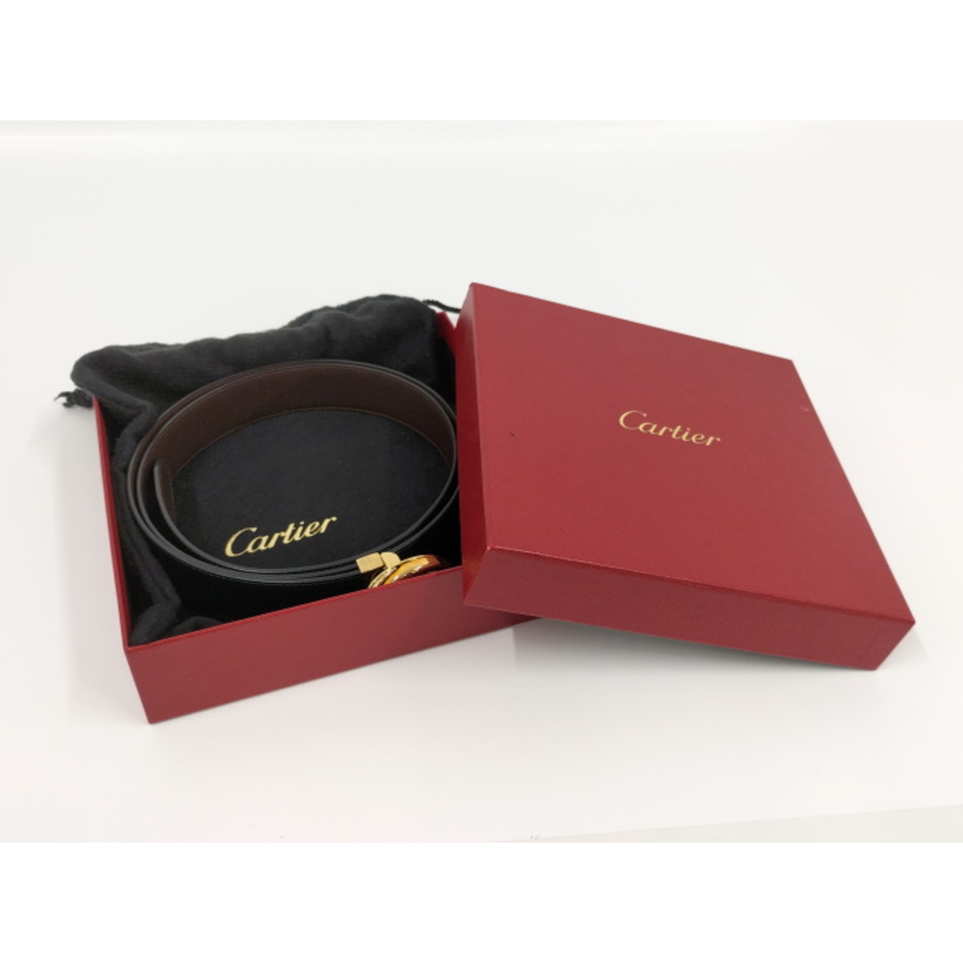 Cartier - Cartier トリニティ ベルト メンズ レザー ブラックの Cartier - Cartier トリニティ ベルト メンズ レザー ブラックの