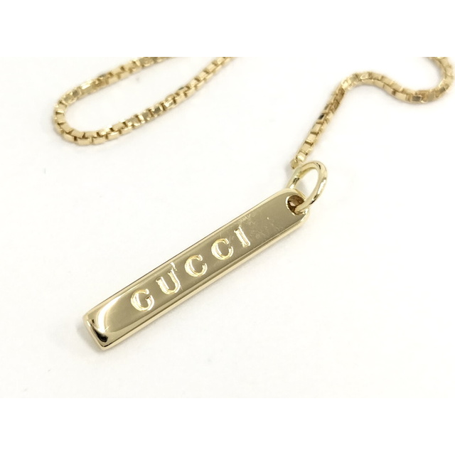 Gucci - GUCCI ネックレス ラリアット 750YG K18YG イエローゴールドの