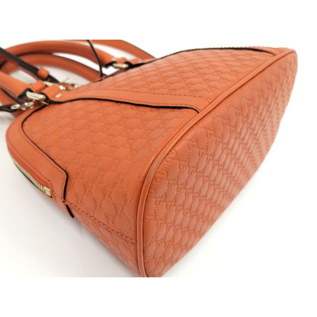 Gucci(グッチ)のGUCCI 2WAY ショルダーバッグ マイクログッチシマ レザー オレンジ レディースのバッグ(その他)の商品写真
