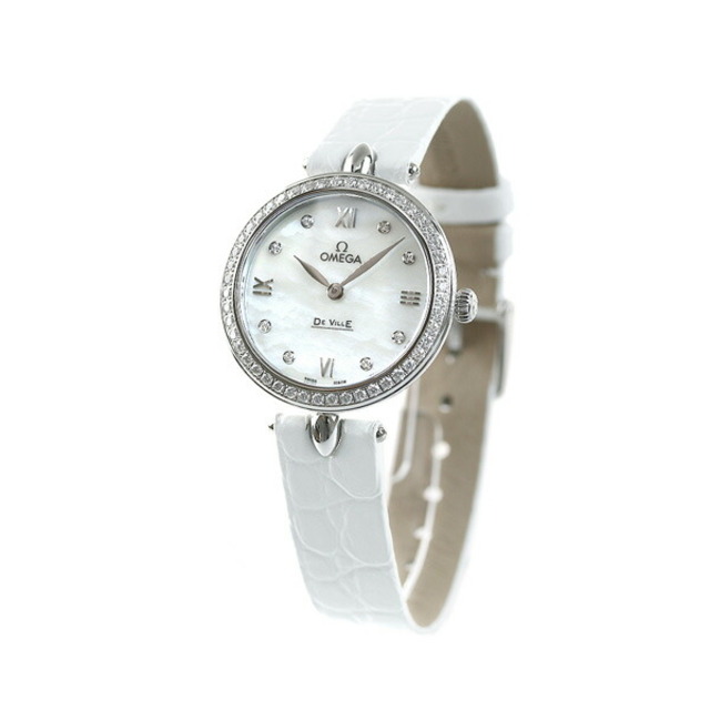 OMEGA - オメガ 腕時計 レディース 424-18-27-60-55-001 OMEGA クオーツ（Cal.4061） ホワイトシェルxホワイト アナログ表示
