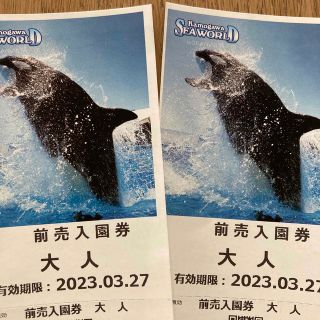 鴨川シーワールド　チケット　２枚　3月27日まで(水族館)