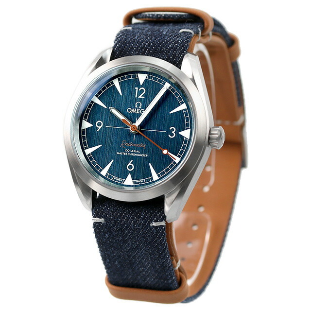 OMEGA - オメガ 腕時計 メンズ 220-12-40-20-03-001 OMEGA 自動巻き（Cal.8806/手巻付き） ブルーxブルー/ライトブラウン アナログ表示