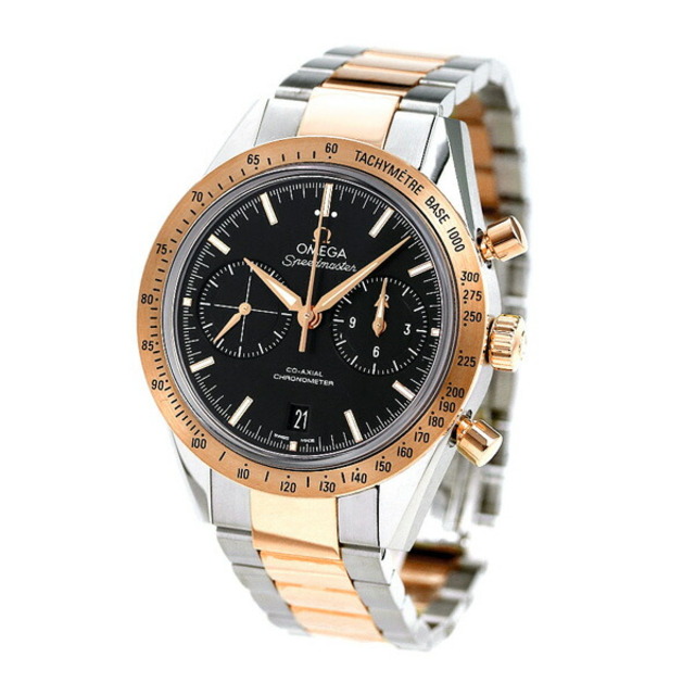 OMEGA - オメガ 腕時計 メンズ 331-20-42-51-01-002 OMEGA 自動巻き（Cal.9300/手巻き付） ブラックxシルバー/レッドゴールド アナログ表示