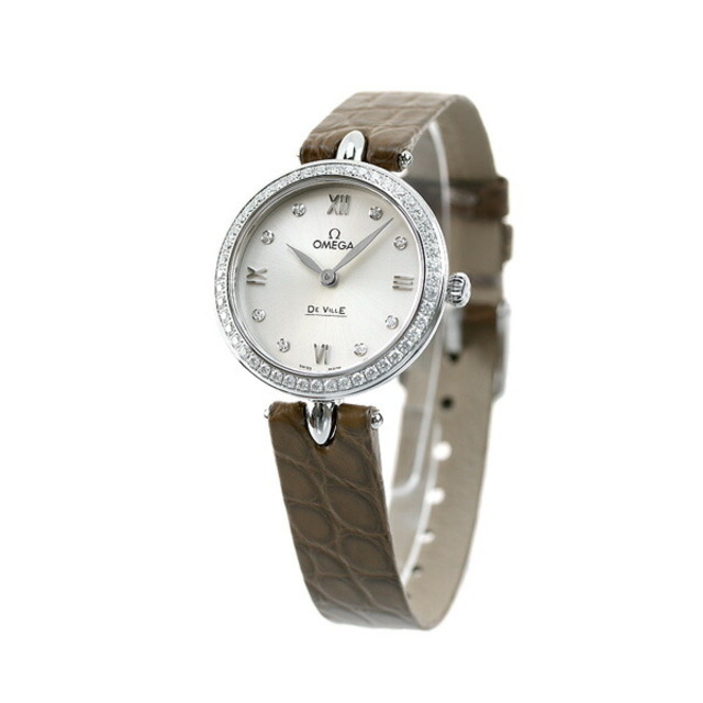 OMEGA - オメガ 腕時計 レディース 424-18-27-60-52-001 OMEGA クオーツ（Cal.4061） シルバーxブラウン アナログ表示