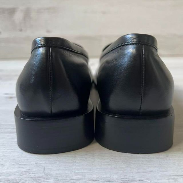37 PRADA プラダ ローファー スクエアトゥ ブラック 黒 24cm