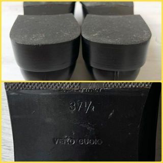 PRADA - 37 PRADA プラダ ローファー スクエアトゥ ブラック 黒 24cmの