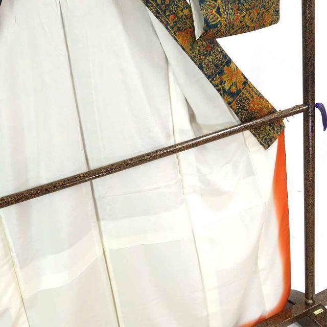 小紋 身丈168cm 裄66cm 前幅26cm 後幅31cm 袖丈48cm 正絹(シルク) レディース 袷仕立 秋冬春用 紺地 裄Mサイズ トールサイズ 美品 リサイクル リユース 5