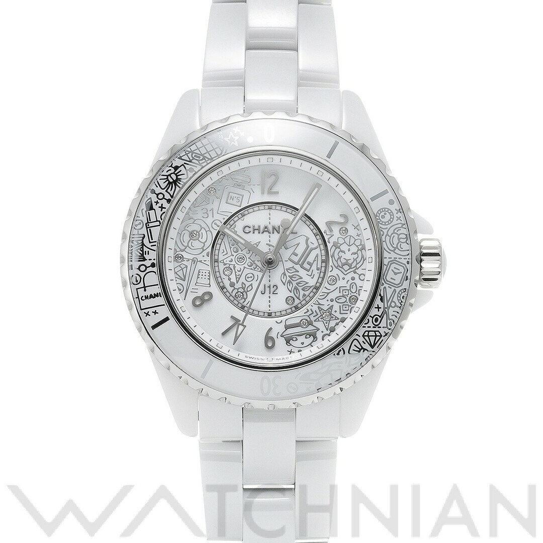 シャネル CHANEL H6477 ホワイト /ダイヤモンド レディース 腕時計