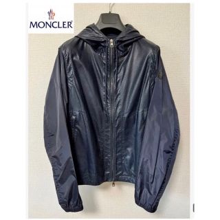 モンクレール(MONCLER)の【希少】MONCLER  ラムレザーブルゾン・ナイロンジャケット モンクレール(レザージャケット)