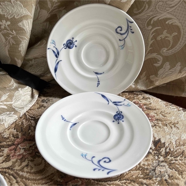 Noritake(ノリタケ)のNoritake 【ADRIAN BLUE】ティーカップ&ソーサー　ペア インテリア/住まい/日用品のキッチン/食器(食器)の商品写真