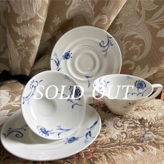 ノリタケ(Noritake)のNoritake 【ADRIAN BLUE】ティーカップ&ソーサー　ペア(食器)