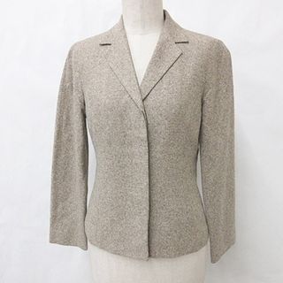 アンクライン(ANNE KLEIN)のアンクライン ジャケット テーラージャケット シングル 比翼 ツィード 茶 7(その他)