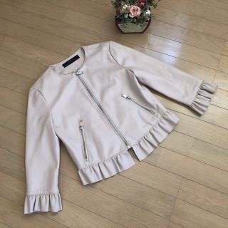 ザラ(ZARA)のZARA ザラ　ショート　フリル　ヘプラム　ブルゾン(ブルゾン)