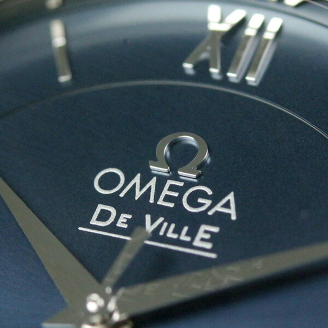 OMEGA(オメガ)の【新品】オメガ OMEGA 腕時計 メンズ 424.10.37.20.03.001 デビル プレステージ De Ville 自動巻き（Cal.2500） ネイビーxシルバー アナログ表示 メンズの時計(腕時計(アナログ))の商品写真