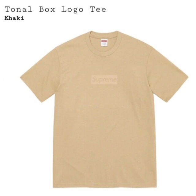 Supreme Tonal Box Logo Tee Khaki