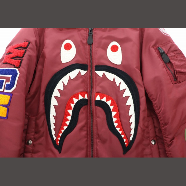 アベイシングエイプ A BATHING APE シャーク MA-1 ブルゾン L