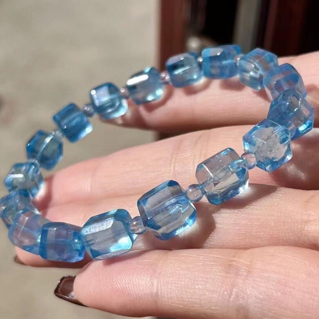 ⭐︎【天然】アクアマリン ブレスレット 8.6mm | ipscreener.com