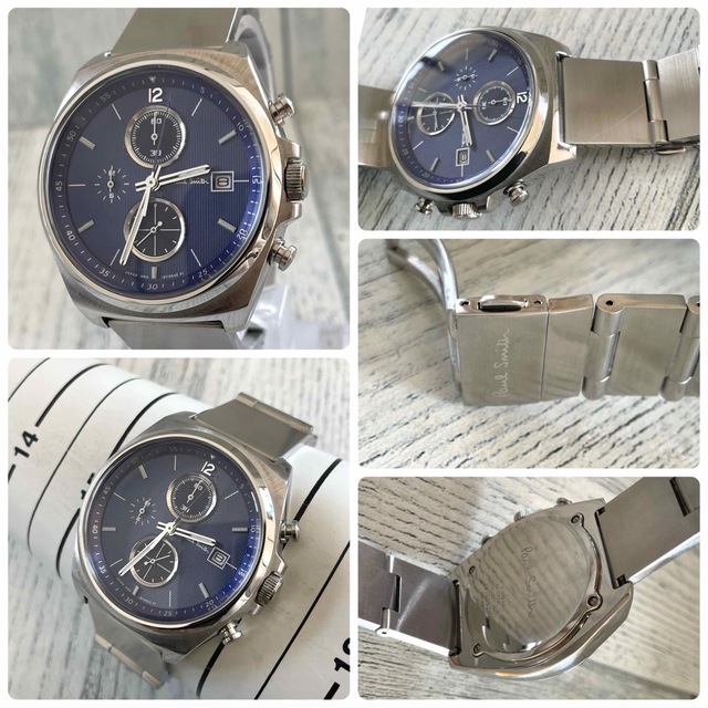 Paul Smith(ポールスミス)の【電池交換済】Paul Smith ポールスミス 腕時計 ネイビー クロノグラフ メンズの時計(腕時計(アナログ))の商品写真