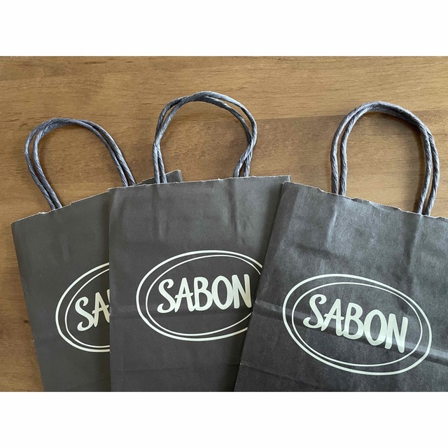 SABON(サボン)の【美品】サボン SABON ショッパー 3枚セット 紙袋 ショップ袋 レディースのバッグ(ショップ袋)の商品写真