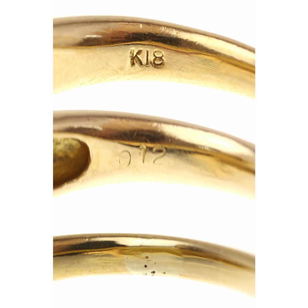 K18YG イエローゴールド リング・指輪 ダイヤモンド0.12ct 15号 9.6g イルカ ドルフィン レディース 3