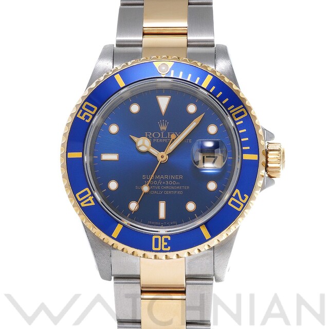 ROLEX - 中古 ロレックス ROLEX 16613 W番(1996年頃製造) ブルー メンズ 腕時計