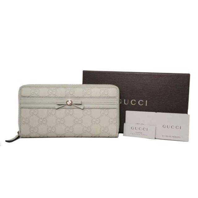 Gucci(グッチ)の【中古】SAランク・グッチ 長財布 グッチシマレザー アンティーク風 美品 レディースのファッション小物(財布)の商品写真