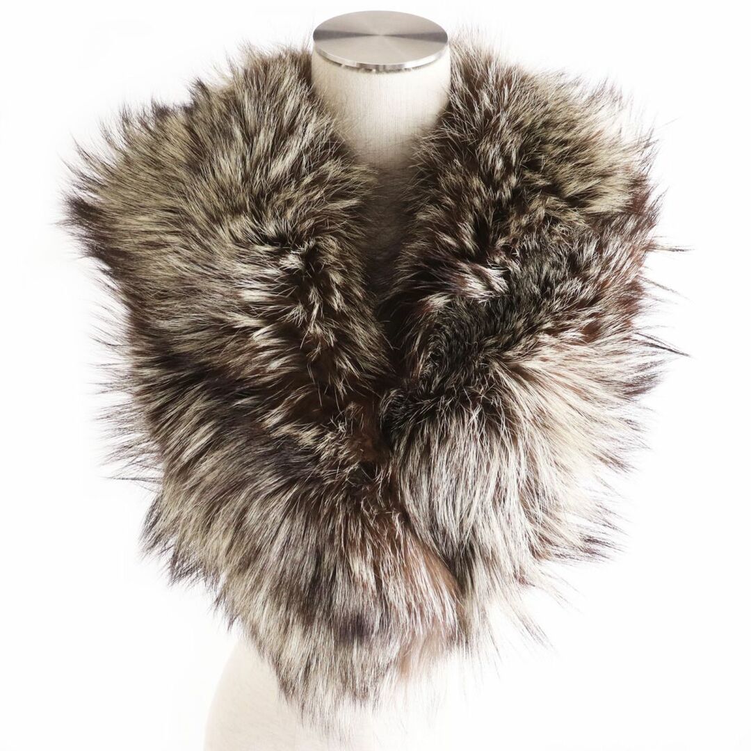 極美品○EMBA エンバ FOX フォックス 本毛皮ショール/ストール/ティ