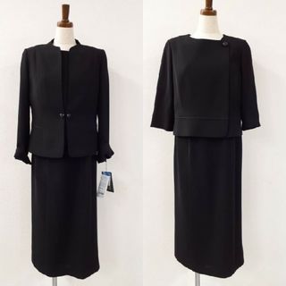 新品タグ 一宮繊維  冠婚葬祭に対応できる礼服究極の黒 FBK加工9号～15号(礼服/喪服)