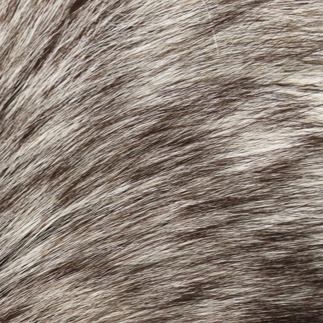 極美品●SAGA FOX サガフォックス 本毛皮ショール/ストール/ティペット ホワイト×ブラウン 毛質柔らか・ボリューム◎ 2