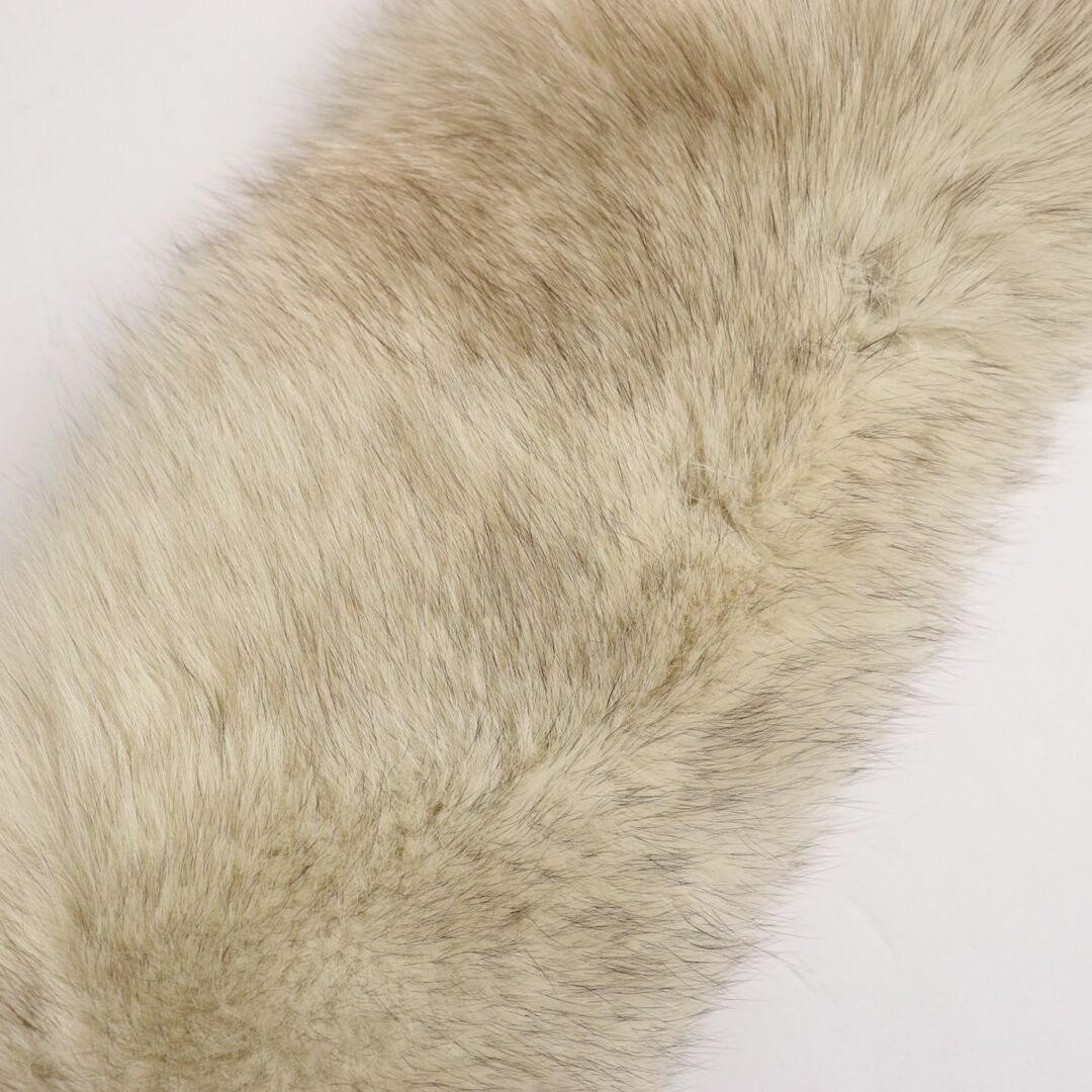 毛並み極美品◆SAGA FOX　サガフォックス　本毛皮ショール/ティペット　アイボリー　毛質艶やか・柔らか◎