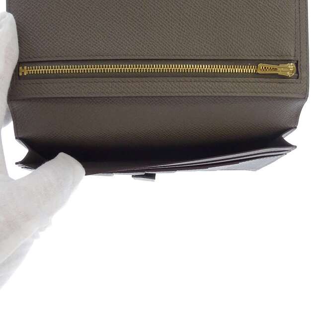 熱い販売 Hermes - エルメス 長財布 ベアンスフレ マチ有り エタン
